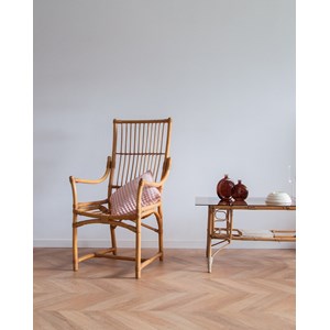 Ernest, le fauteuil haut en rotin n°539