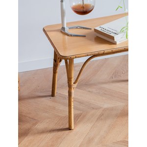 Léonie, la table basse en rotin n°267