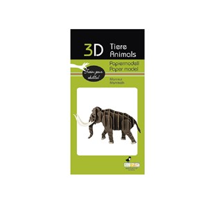 Maquette 3d en papier mammouth