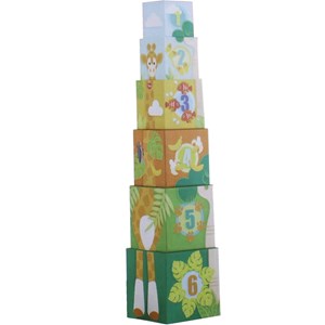 Cubes empilables et animaux savane