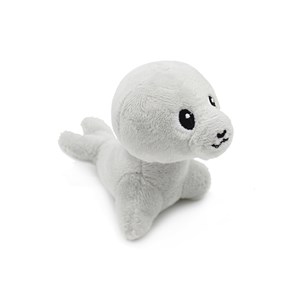 Peluche otarie maman et son bébé gris