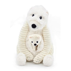 Peluche ours polaire maman et son bébé
