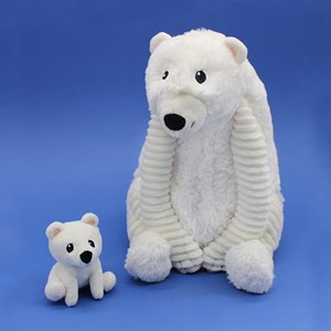 Peluche ours polaire maman et son bébé
