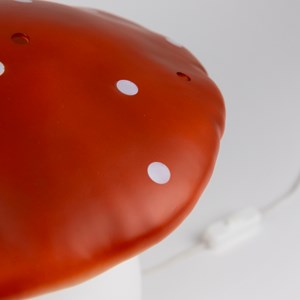 Lampe grand champignon rouge brique