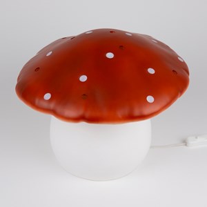Lampe grand champignon rouge brique