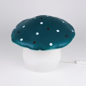Lampe grand champignon bleu sarcelle