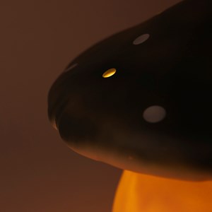 Lampe grand champignon bleu sarcelle