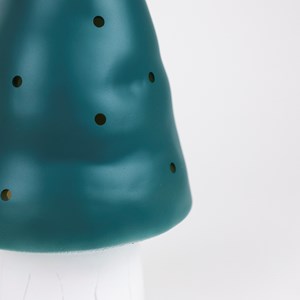 Lampe petit champignon bleu sarcelle