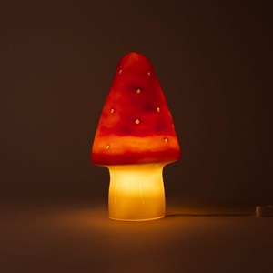 Lampe petit champignon rouge brique
