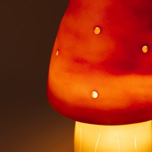 Lampe petit champignon rouge brique
