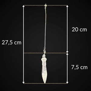 Pendule de thot en cristal de roche