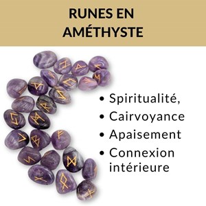 Runes en améthyste