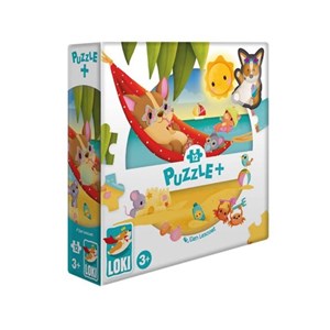 Puzzle+ 12 pièces loki à la plage