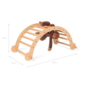 Arche d'escalade et balançoire kari