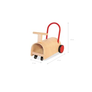 Trotteur porteur enzo bois-rouge