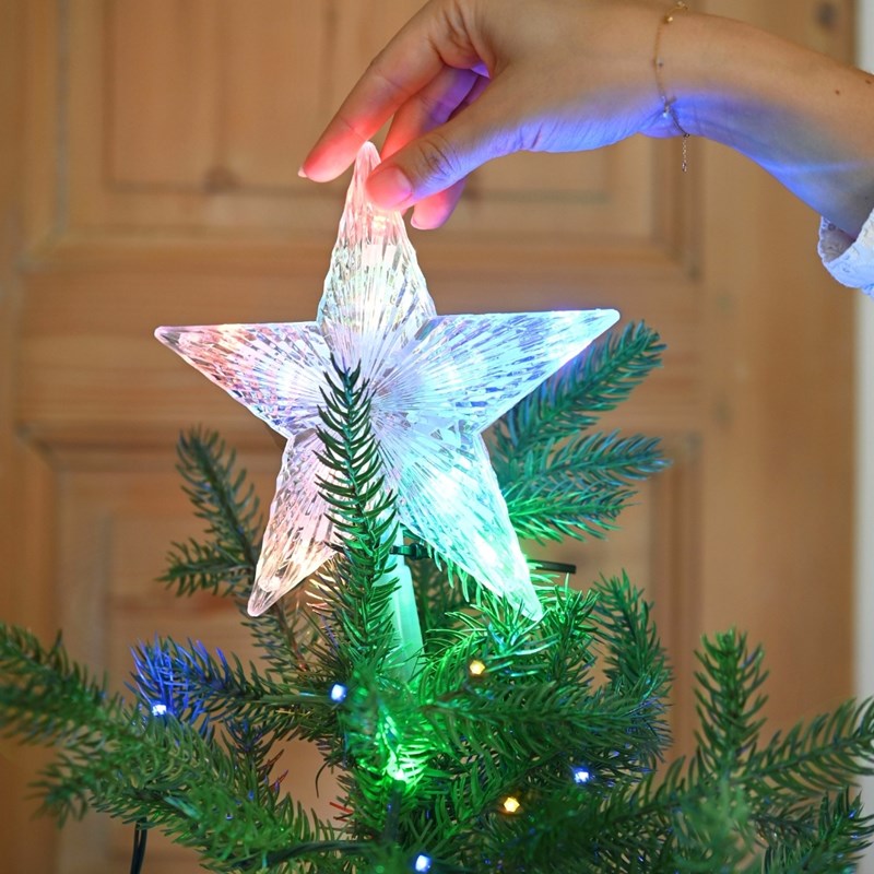 Etoile de sapin lumineuse - multicolore