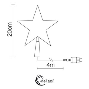 Etoile de sapin lumineuse - multicolore