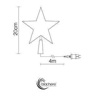 Etoile de sapin lumineuse - blanc pur