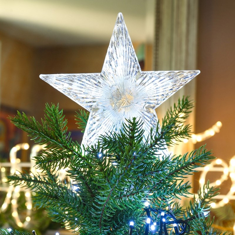 Etoile de sapin lumineuse - blanc chaud