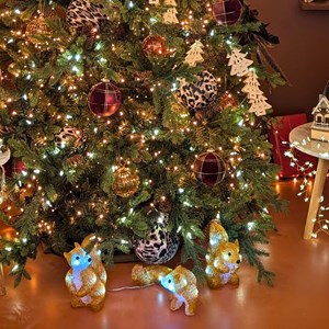 Déco de noël - 3 écureuils lumineux