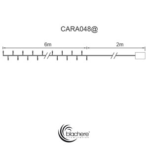 Guilrande lumineuse blanc pur - 6m - 3 piles