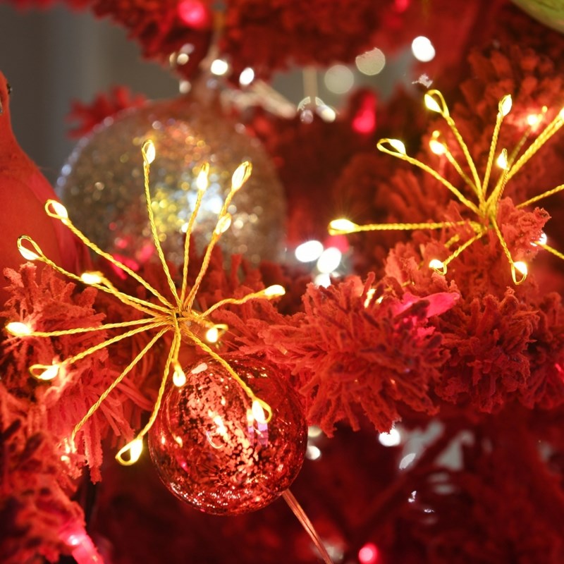 Guirlande 15 mini bouquets - blanc chaud