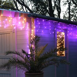 Rideau lumineux de toiture - multicolore