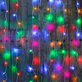 Rideau lumineux pour façade - multicolore