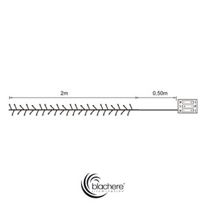 Guirlande led grappe avec étoiles - blanc chaud