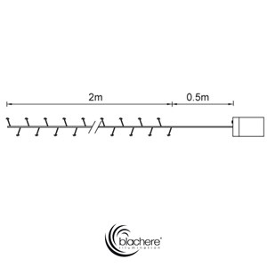 Guirlande led grappe avec fleurs - blanc chaud