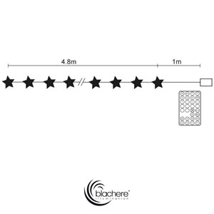 Guirlande lumineuse étoiles multicolore -4,8m