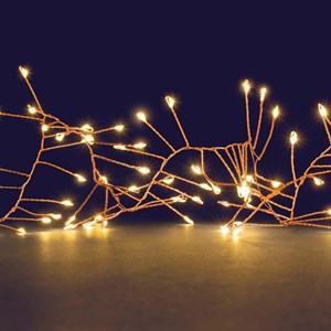 Guirlande micro led grappe 5m blanc chaud