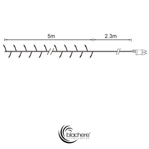 Guirlande micro led grappe 5m blanc chaud