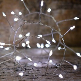 Guirlande micro led grappe 9m blanc pur