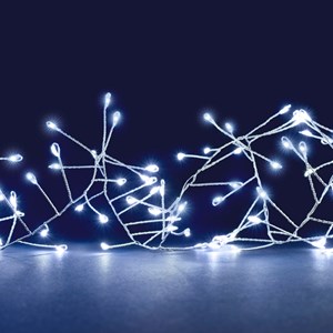 Guirlande micro led grappe 9m blanc pur