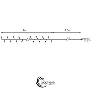 Guirlande micro led grappe 9m blanc pur