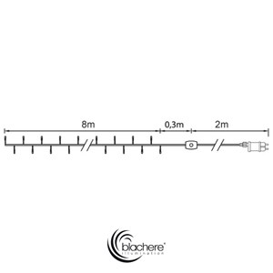 Guirlande lumineuse super brillante - 8m - blanc chaud