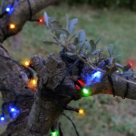 Guirlande hybride solaire &nbsp; secteur - 10m - multicolore