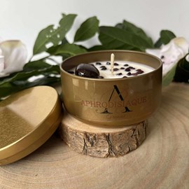Bougie aphrodisiaque pierre grenat