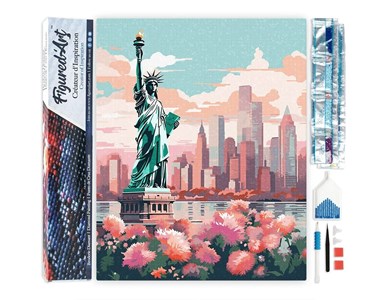 Broderie diamant – new york en fleu
