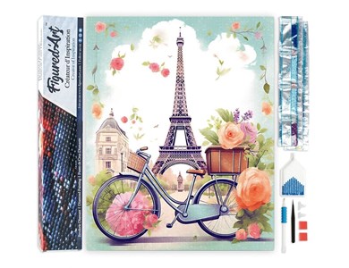 Broderie diamant – paris en fleurs