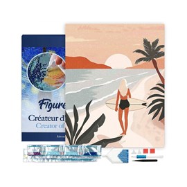 Broderie diamant – plage au coucher