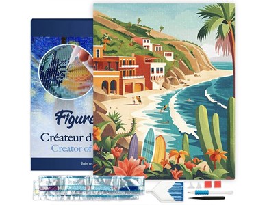 Broderie diamant – surf côtier 40x5