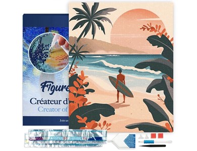 Broderie diamant – vagues du soir 4