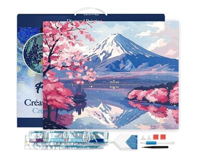 Broderie diamant 5d – mont fuji et