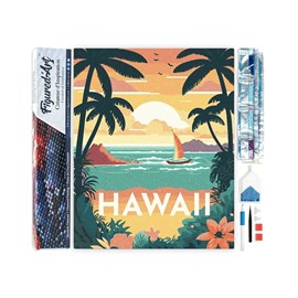 Broderie diamant hawaii 40x50 cm –