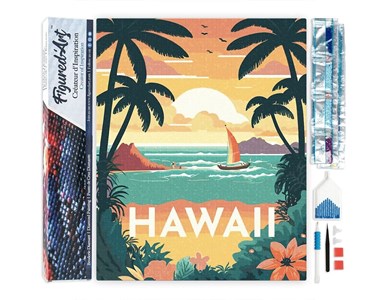 Broderie diamant hawaii 40x50 cm –