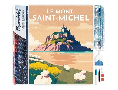 Broderie diamant mont saint-michel