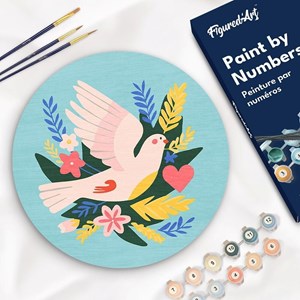 Peinture par numéro – oiseau & fleu