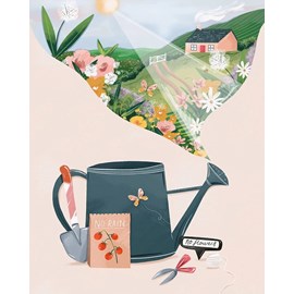 Peinture par numéros &nbsp;le jardin sec